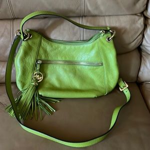 Michael Kors Medium Satchel Leather Green